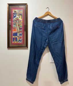 FOREVER21 Blue Denim Jogger Pants