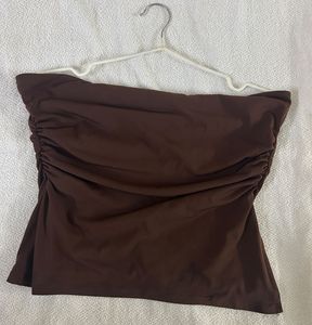 Ruched Strapless Bikini Top