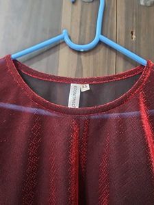 Sparkling Red Long Sleeve Top