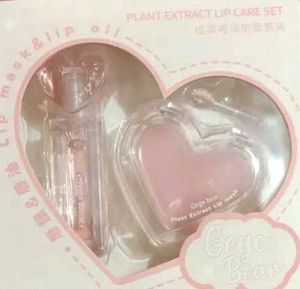 Gege Bear Lip Mask Set - Pink &amp; Heart Shaped!
