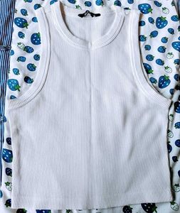 Zudio White Waffle Knit Top💥(30)