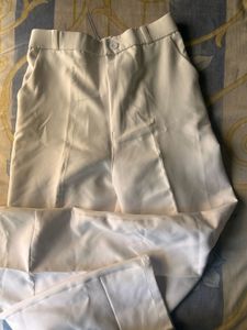 White High-Waist Trouser