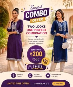 Elegant Blue Embroidered Kurta