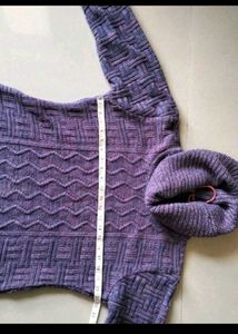 purple cowl neck pullover