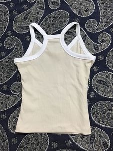 Cream Ribbed V neck Tank Top (Brand new w/o tag)