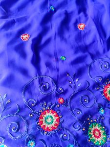 New Without Tag Embroidered Saree