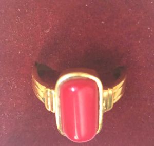 Vintage Coral Gold Ring