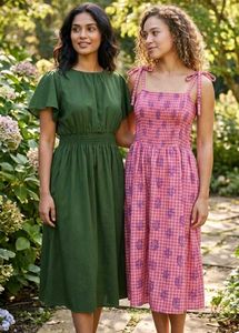 Boho Style Floral Print Midi Dress combo