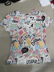 Vibrant Doodle Print T-Shirt