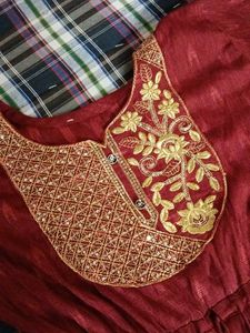Maroon Anarkali Kurti / Long Ethnic Dress