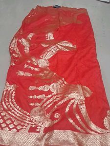 ✨ wedding Red Banarasi Saree🤗