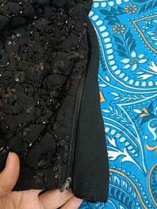 Black Sequin Lehanga Choli with dupatta