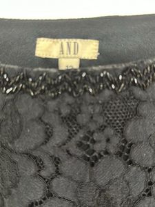 AND Black Lace Long Sleeve Top