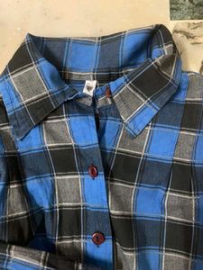 💙Y2k Plaid tunic top