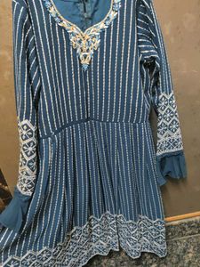 Elegant Blue Embroidered Salwar Suit