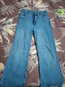Sparkling Wide Leg Jeans