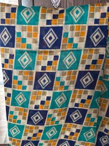 Beautiful Blue Printed Saree | Lightweight