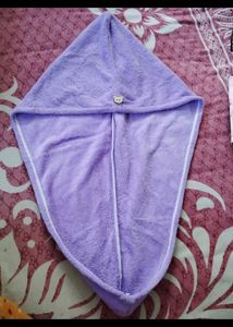 38.Soft Purple Microfiber Hair Towel Wrap