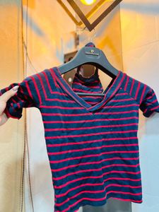Y2K Cut-Out Neckline Casual Tee
