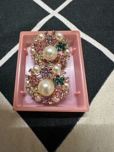 Colourful Pearl Floral Earrings