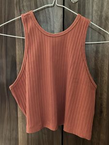 Decath Ribbed Crop Tank Top