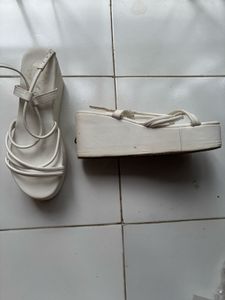 White Platform Wedge Sandals