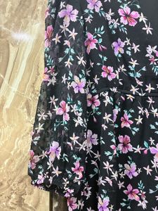 Floral Print V-Neck Mini Dress