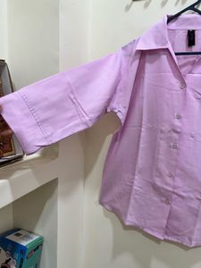 Pink Button-Up Shirt