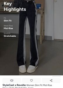 Flare Jeans with Contrast Panels