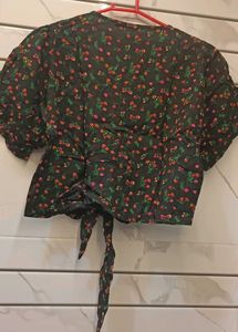 Floral Wrap Top