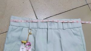 Pale Green High-Waisted Pants