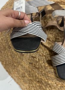 Brand New Striped Strappy Sandals