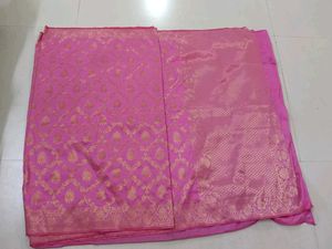 Pink Banarasi saree