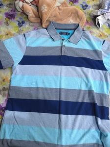 Striped Men's Polo T-Shirt