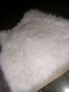 White Furry Vest with Bow Details