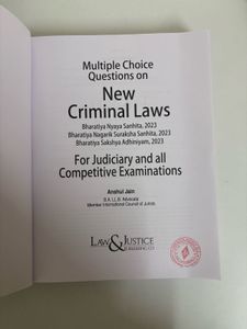 MCQs on New Criminal Laws – for Judiciary and AIBE