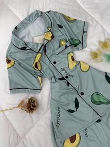 Cute Avocado Print top shorts Pajama Set