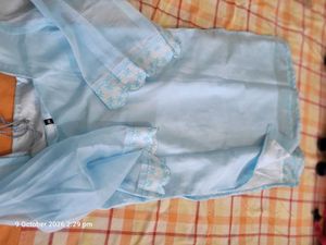 Light Blue Sequined Kurta Set
