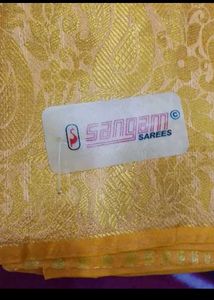 Elegant Golden Cotton Silk Saree