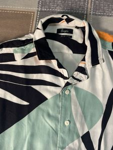 Unique Patterned Short Sleeve Button-Up