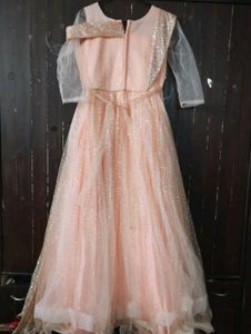 Beautiful Peach Party Gown For Women/Girls