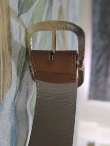 Stylish Brown Belt with Gold Buckle