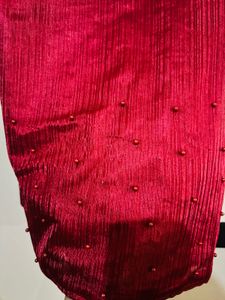 Red Pearl Saree