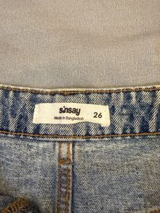 Distressed Denim Shorts
