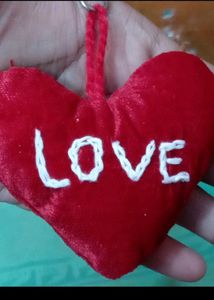 Plush Heart "LOVE" Keychain