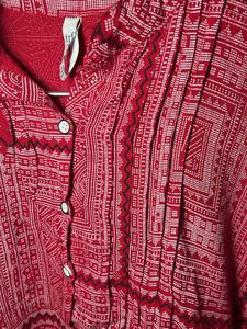 Red Printed Cotton Kurta