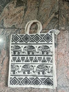 Cute Elephant Print Tote Bag