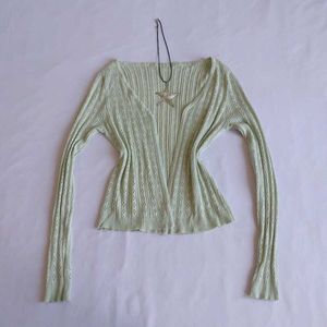 whimsy open-Knit Cardigan  🦌🫧✨️🎀