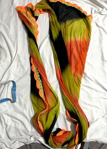Vibrant Tie-Dye Saree