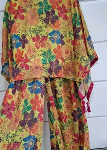 Floral Print Jumpsuit Set